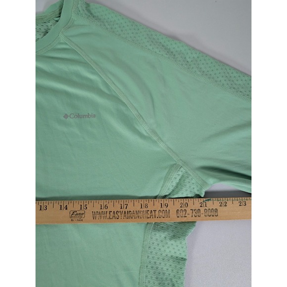 Columbia T-shirt Women's XL Green Top Long Sleeve Stretch Outdoor Activewear - Picture 7 of 9